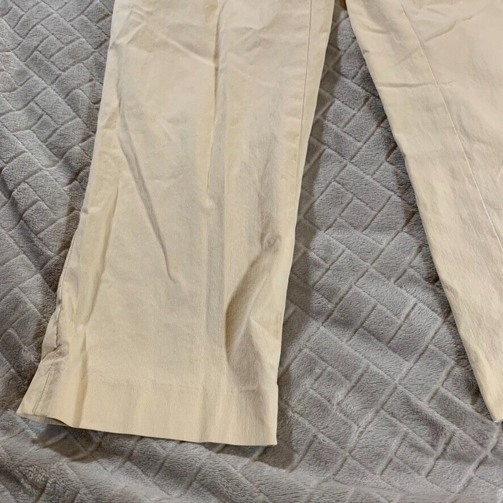 Banana Republic Womens 0 Dress Pants Beige Straight Crop Low Rise Lined Stretch - Picture 3 of 11